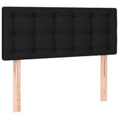 Vidaxl Box spring postelja z vzmetnico LED črna 80x200 cm blago