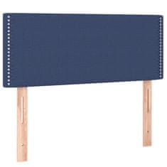 Vidaxl Box spring postelja z vzmetnico moder 120x200 cm blago