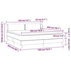 Vidaxl Box spring postelja z vzmetnico kapučino 180x200cm umetno usnje