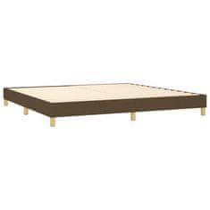 Vidaxl Box spring postelja z vzmetnico temno rjav 200x200 cm blago