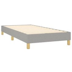 Vidaxl Box spring postelja z vzmetnico svetlo siv 100x200 cm blago