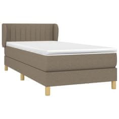 Vidaxl Box spring postelja z vzmetnico taupe 100x200 cm blago