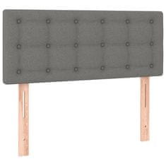 Vidaxl Box spring postelja z vzmetnico temno siva 80x200 cm blago