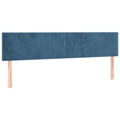 Vidaxl Box spring postelja z vzmetnico temno modra 200x200 cm žamet