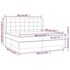 Vidaxl Box spring postelja z vzmetnico črn 200x200 cm blago