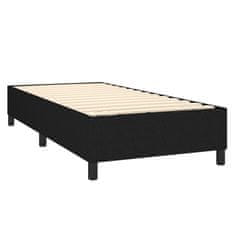 Vidaxl Box spring postelja z vzmetnico LED črna 80x200 cm blago