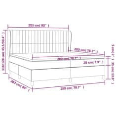 Vidaxl Box spring postelja z vzmetnico taupe 200x200 cm blago