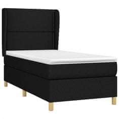 Vidaxl Box spring postelja z vzmetnico črna 80x200 cm blago