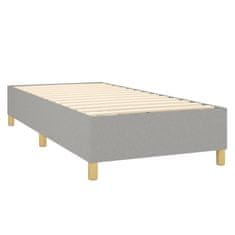 Vidaxl Box spring postelja z vzmetnico svetlo siva 80x200 cm blago