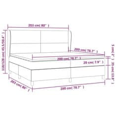 Vidaxl Box spring postelja z vzmetnico kapučino 200x200 cm um. usnje