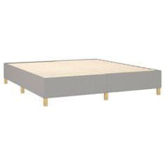 Greatstore Box spring postelja z vzmetnico svetlo siva 160x200 cm žamet