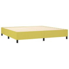 Vidaxl Box spring postelja z vzmetnico LED zelena 200x200 cm blago