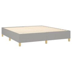 Vidaxl Box spring postelja z vzmetnico svetlo siva 200x200 cm blago