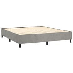 Vidaxl Box spring postelja z vzmetnico svetlo siva 200x200 cm žamet