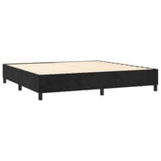 Vidaxl Box spring postelja z vzmetnico LED črna 200x200 cm žamet