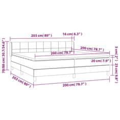Vidaxl Box spring postelja z vzmetnico krem 200x200 cm blago
