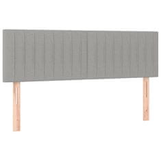 Vidaxl Posteljno vzglavje 2 kosa svetlo sivo 72x5x78/88 cm blago