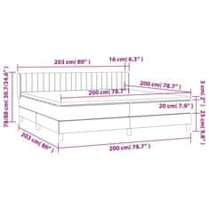 Vidaxl Box spring postelja z vzmetnico taupe 200x200 cm blago