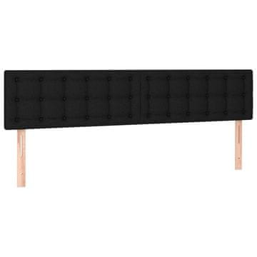 Vidaxl Posteljno vzglavje črna 200x5x78/88 cm blago