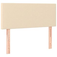 Vidaxl Box spring postelja z vzmetnico LED krem 90x200 cm blago
