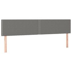 Vidaxl Box spring postelja z vzmetnico LED temno siva 200x200 cm blago