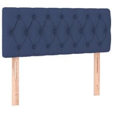 Vidaxl Box spring postelja z vzmetnico modra 100x200 cm blago