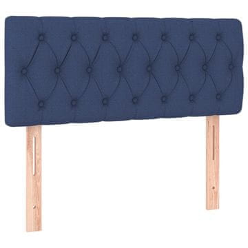 Vidaxl Posteljno vzglavje modro 100x7x78/88 cm blago