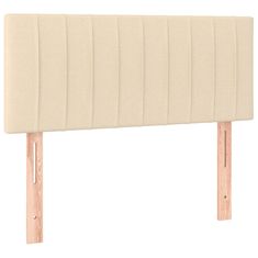 Vidaxl Box spring postelja z vzmetnico LED krem 120x200 cm blago