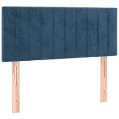 Vidaxl Box spring postelja z vzmetnico temno modra 90x200 cm žamet