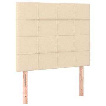 Vidaxl Vzglavje postelje kremne barve 100x5x118/128 cm blago