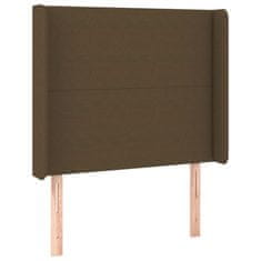 Vidaxl Box spring postelja z vzmetnico temno rjava 80x200 cm blago