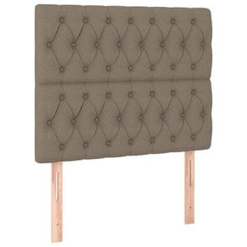Vidaxl Vzglavje postelje sivo-rjavo 90x7x118/128 cm blago