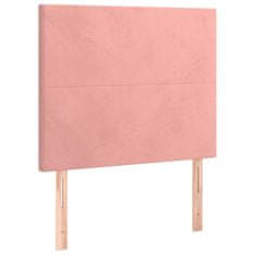 Vidaxl Box spring postelja z vzmetnico roza 100x200 cm žamet