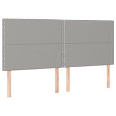 Vidaxl Box spring postelja z vzmetnico svetlo siva 180x200 cm blago