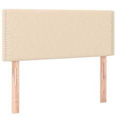 Vidaxl Box spring postelja z vzmetnico krem 80x200 cm blago