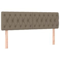 Vidaxl Posteljno vzglavje 2 kosa taupe 72x7x78/88 cm blago