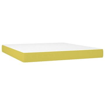 Vidaxl Vzmetnica z žepkasto vzmetjo zelen 180x200x20 cm blago