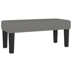 Vidaxl Box spring postelja z vzmetnico temno siva 90x200 cm blago