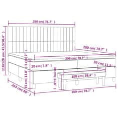 Vidaxl Box spring postelja z vzmetnico temno modra 200x200 cm žamet