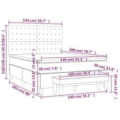 Vidaxl Box spring postelja z vzmetnico temno zelena 140x200 cm žamet