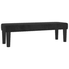 Vidaxl Box spring postelja z vzmetnico črna 180x200 cm žamet