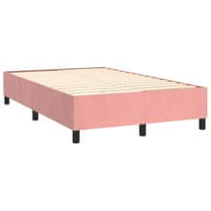 Vidaxl Box spring postelja z vzmetnico roza 120x190 cm žamet