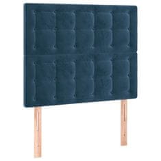 Vidaxl LED posteljno vzglavje temno modro 90x5x118/128 cm žamet