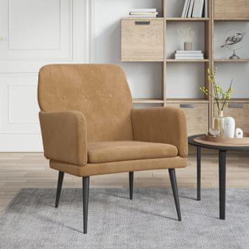 Vidaxl vidaXL Fotelj, rjav, 62x79x79 cm, oblazinjen z žametom
