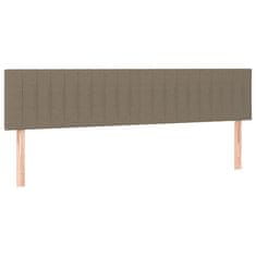 Vidaxl Box spring postelja z vzmetnico taupe 200x200 cm blago