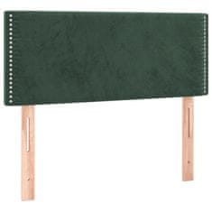 Vidaxl Box spring postelja z vzmetnico temno zelen 90x190 cm žamet