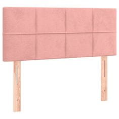 Vidaxl Box spring postelja z vzmetnico roza 100x200 cm žamet