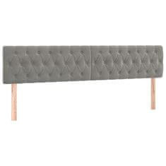 Vidaxl Box spring postelja z vzmetnico svetlo siva 180x200 cm žamet