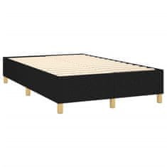 Vidaxl Box spring postelja z vzmetnico črna 120x190 cm blago