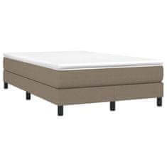 Greatstore Box spring postelja z vzmetnico taupe 120x190 cm blago